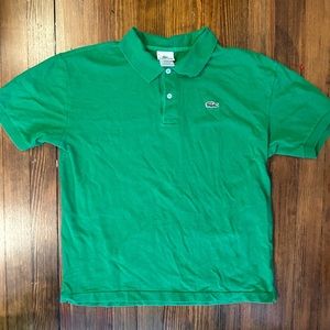 Locoste AUTHENTIC men's green short-sleeve polo shirt size 5 Vintage!